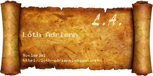 Lóth Adrienn névjegykártya